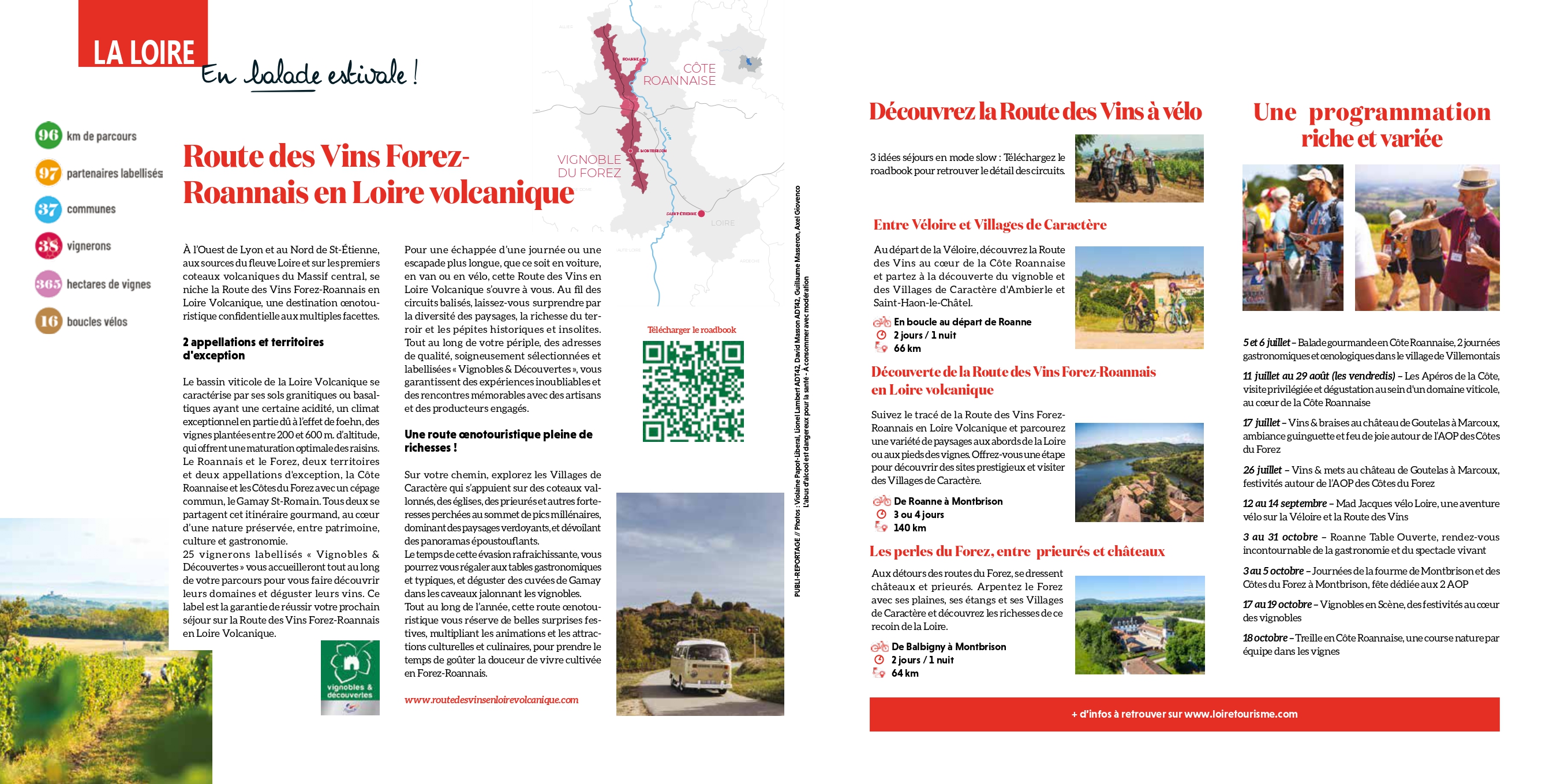 Publirédactionnel Route des Vins Forez-Roannais en Loire Volcanique 2025